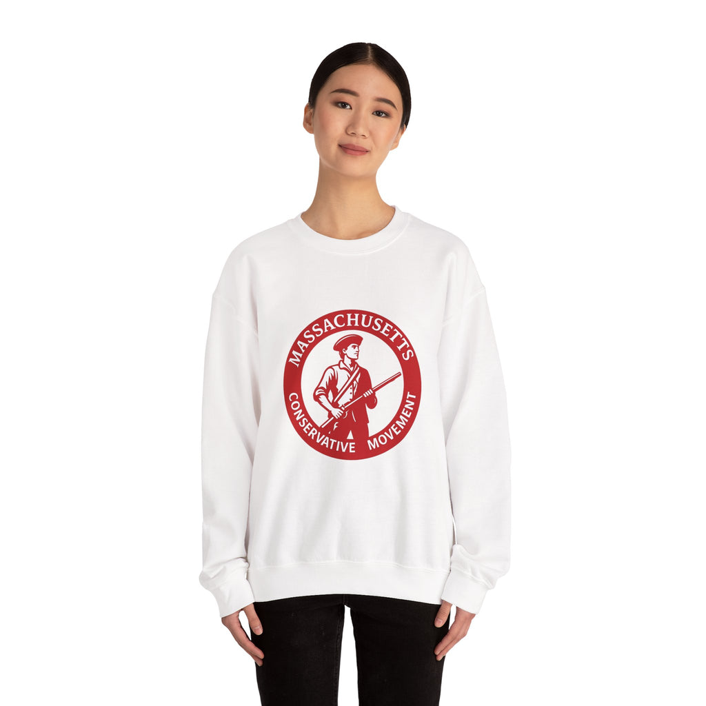 Crewneck Sweatshirt — "Massachusetts Conservative Movement" Retro Logo