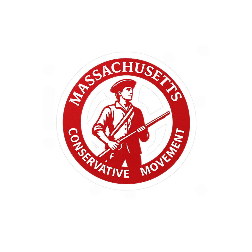 Massachusetts Conservative Movement Vinyl Sticker — Revolutionary Patriot Kiss-Cut Decal