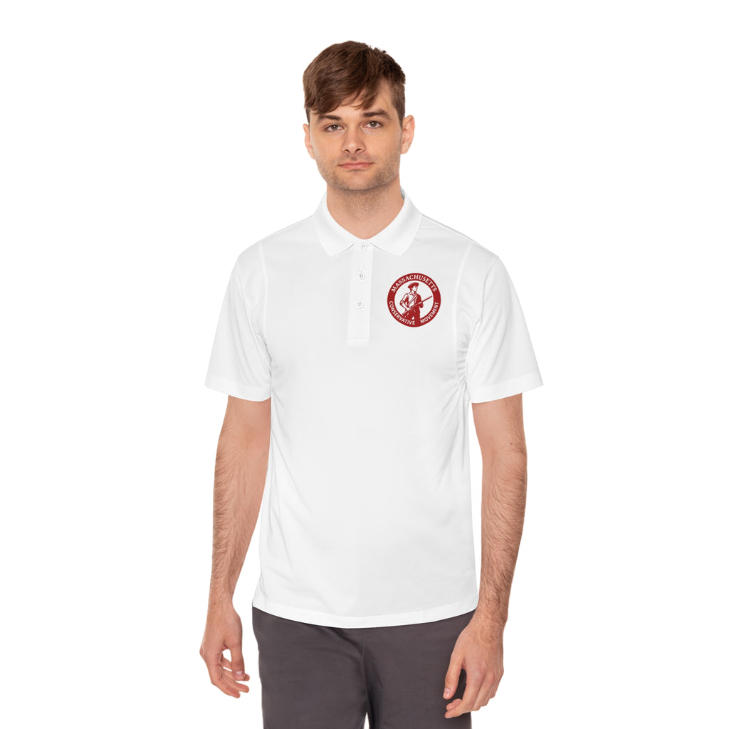 Mens Sport Polo Shirt — Vintage Athletic Club Crest Polo