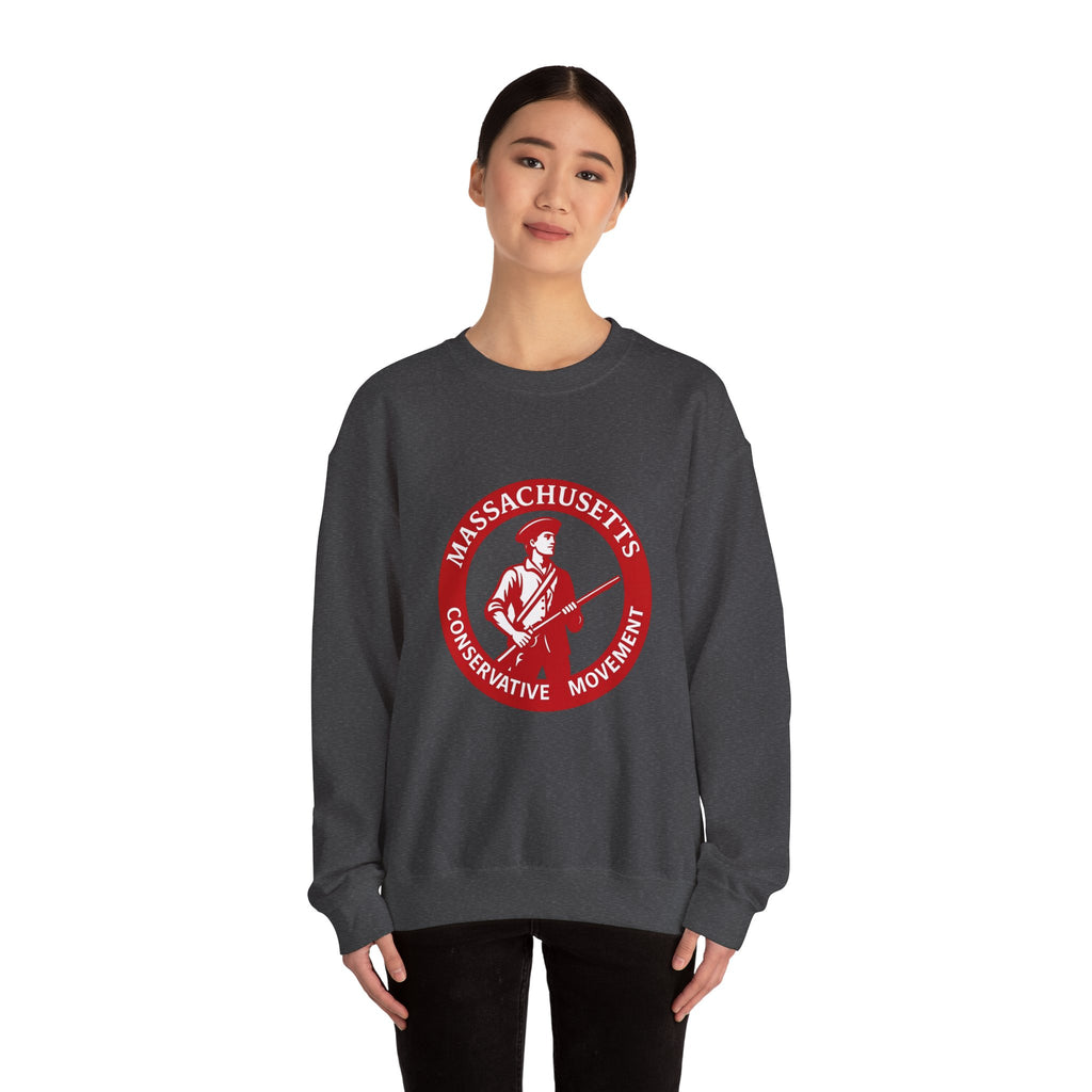 Crewneck Sweatshirt — "Massachusetts Conservative Movement" Retro Logo