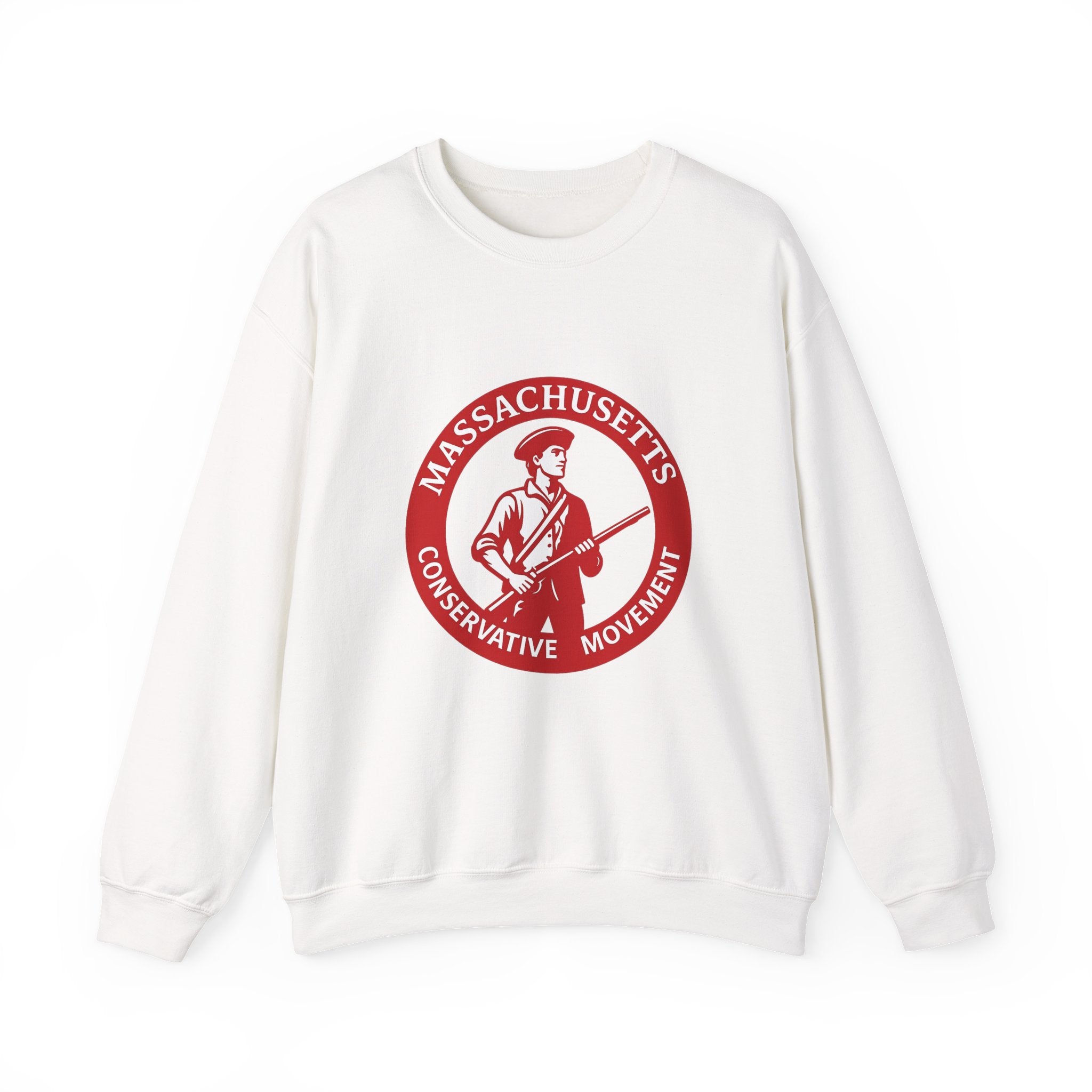 Crewneck Sweatshirt — "Massachusetts Conservative Movement" Retro Logo