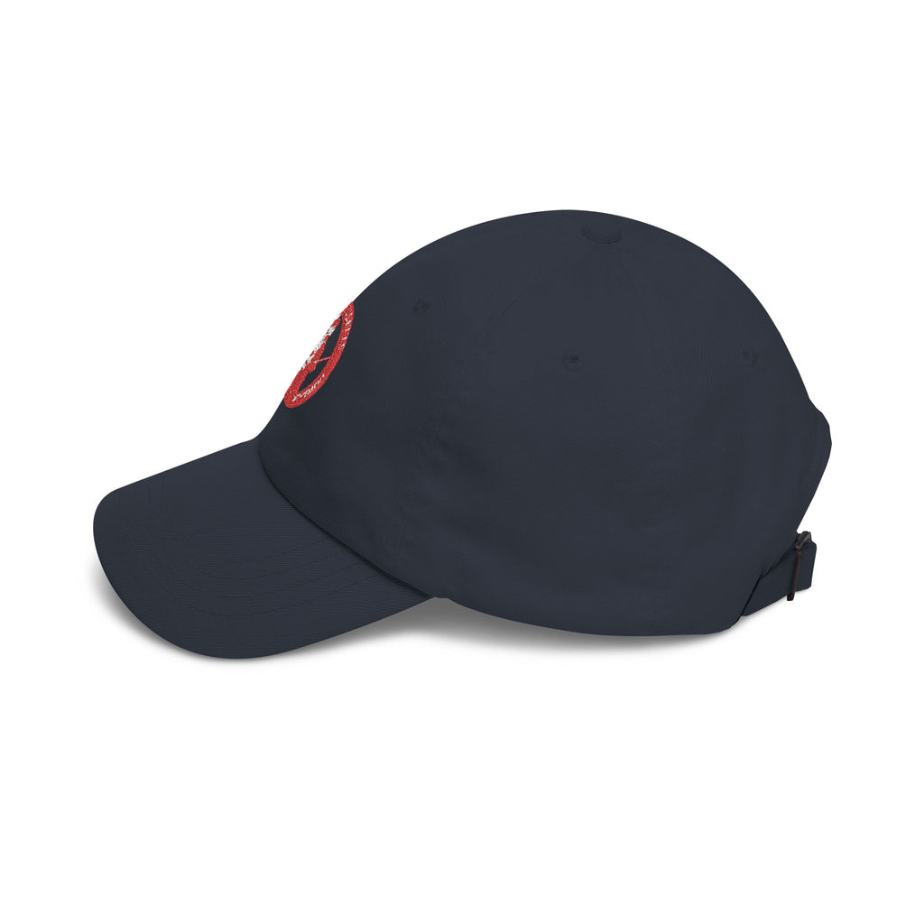 Massachusetts Woodchopper Patch Dad Cap — Retro Red Logo Baseball Hat