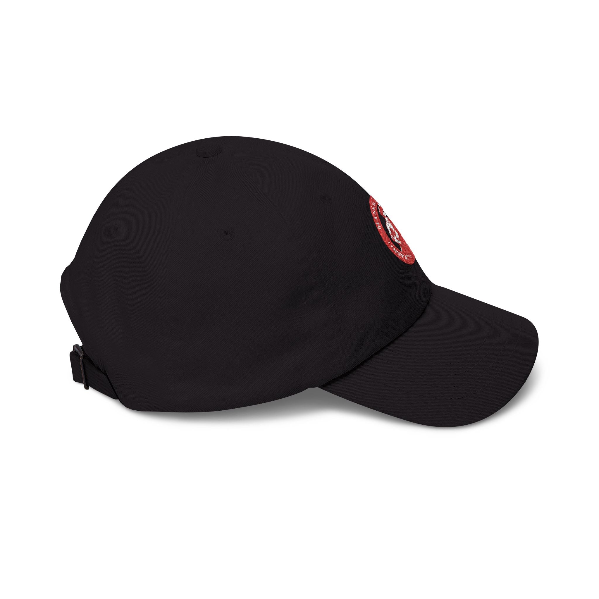 Massachusetts Woodchopper Patch Dad Cap — Retro Red Logo Baseball Hat