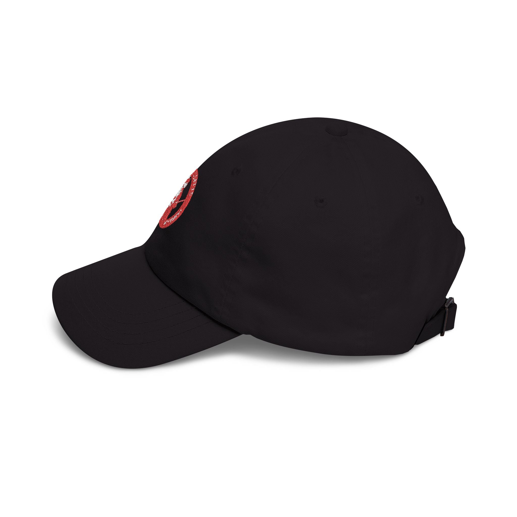 Massachusetts Woodchopper Patch Dad Cap — Retro Red Logo Baseball Hat