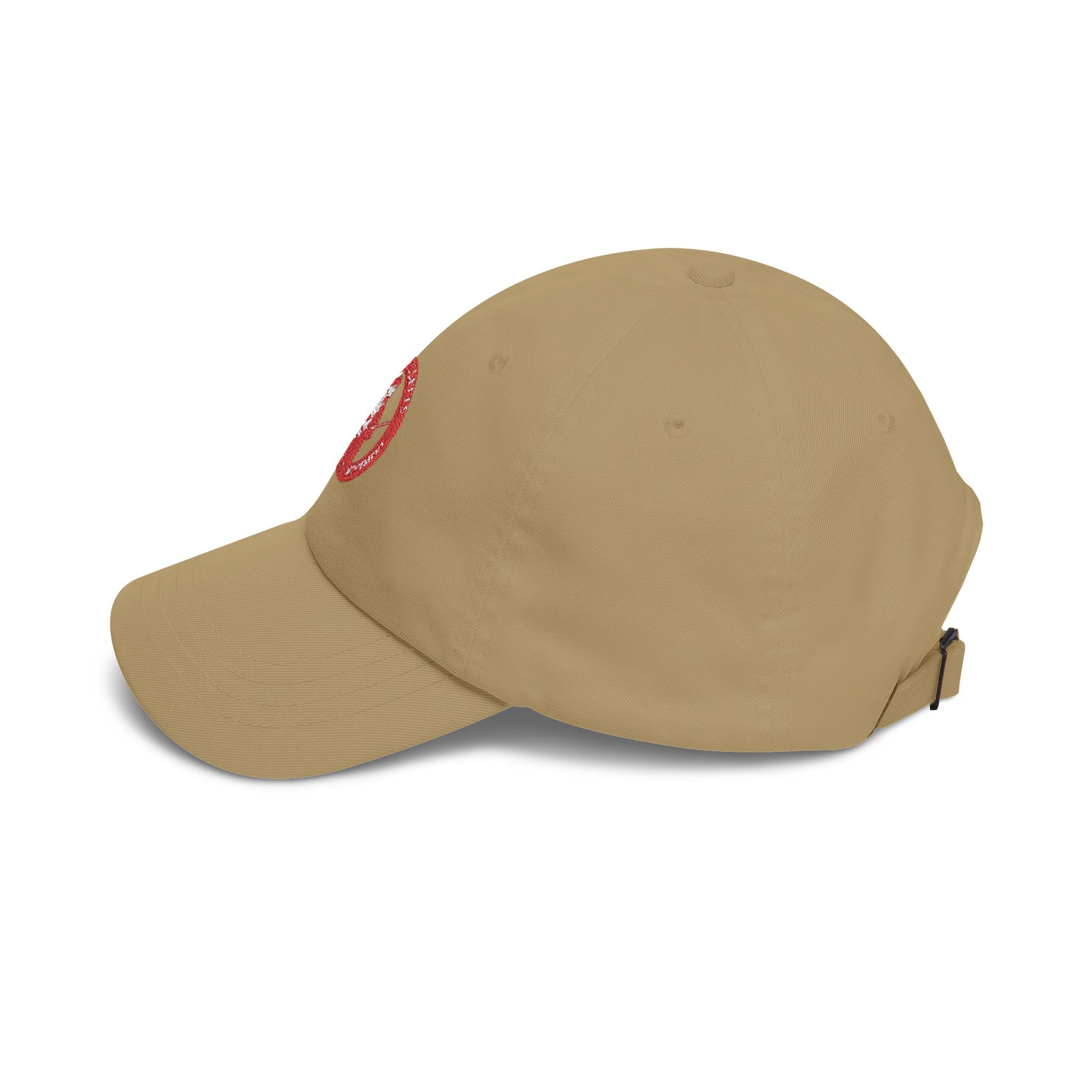Massachusetts Woodchopper Patch Dad Cap — Retro Red Logo Baseball Hat