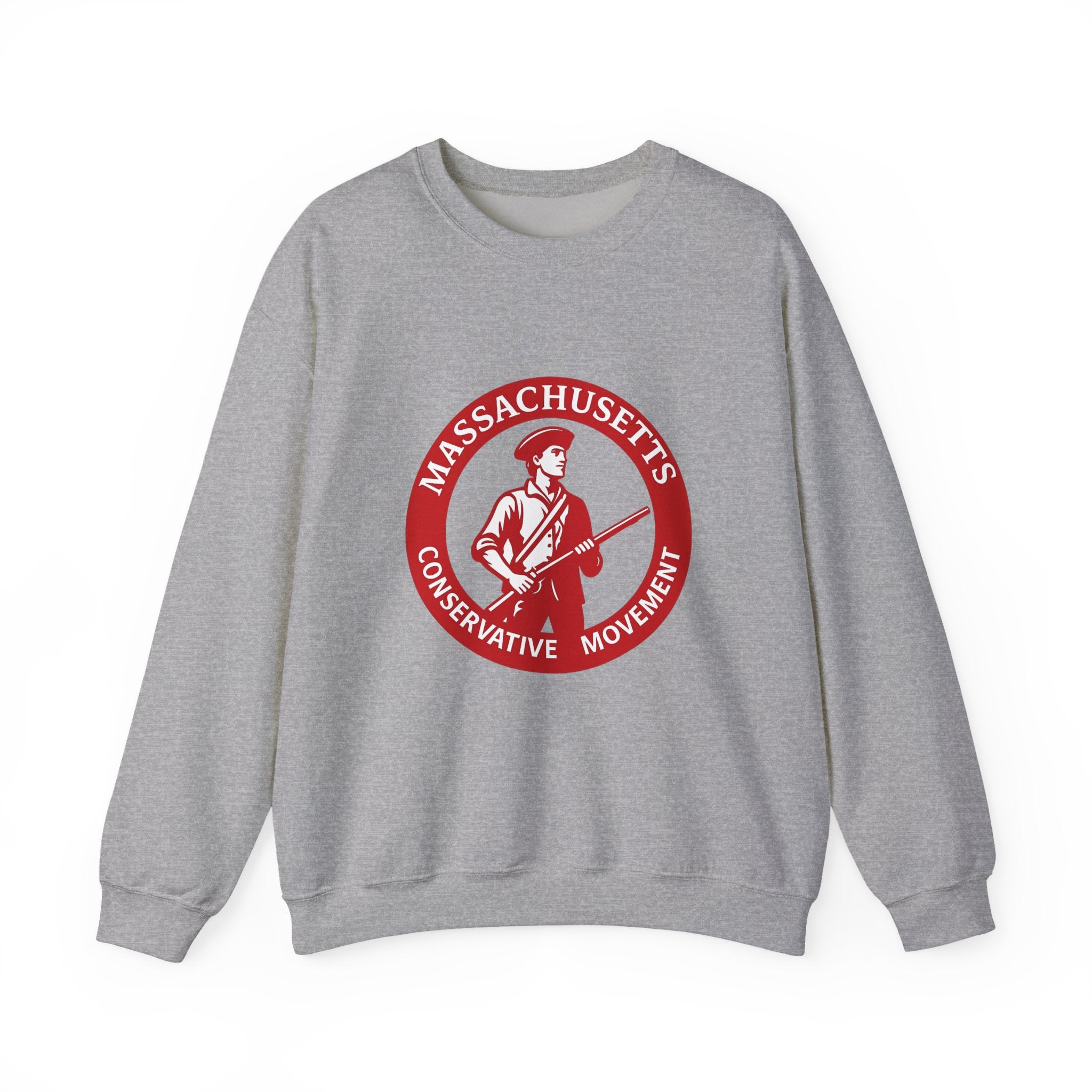 Crewneck Sweatshirt — "Massachusetts Conservative Movement" Retro Logo