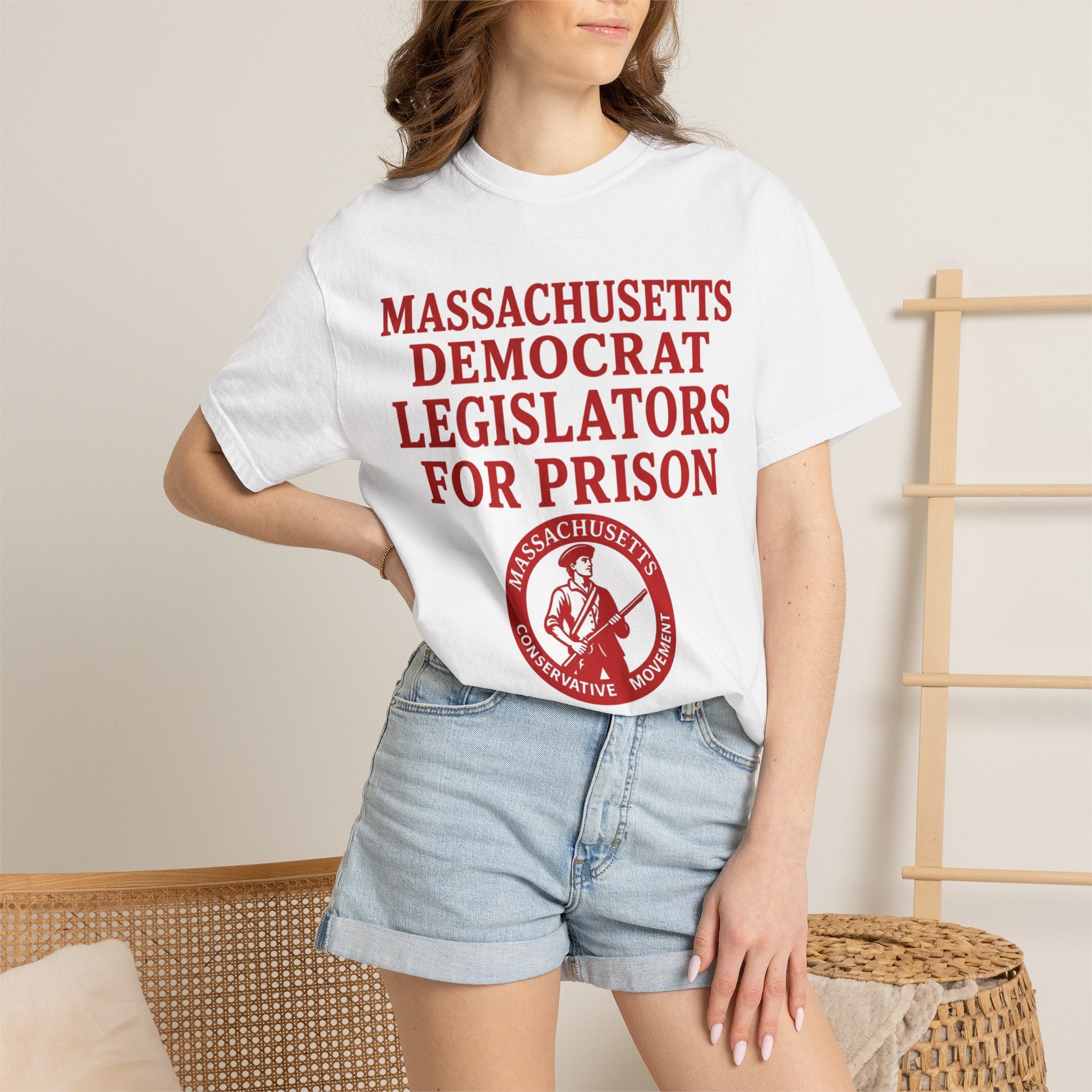 T-Shirt — "Massachusetts Democrat Legislators For Prison" Political Tee